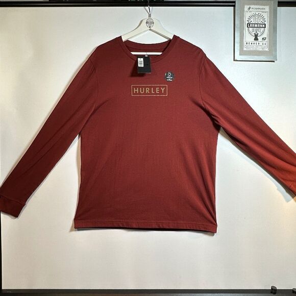 HURLEY® | LONG SLEEVE JERSEY TEE | Mens M | NEW w TAGS - Picture 2 of 13